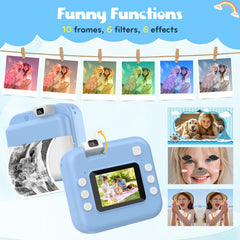 Alotwan Kids Camera Instant Print 1080p video for clear color and memory capture.