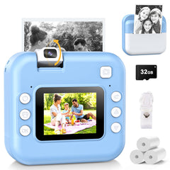 Alotwan Kids Camera Instant Print front view highlights portable design for on-the-go creativity.
