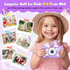 Alotwan Kids Camera Unicorn 2.4-inch LCD, clear previews for tiny hands.