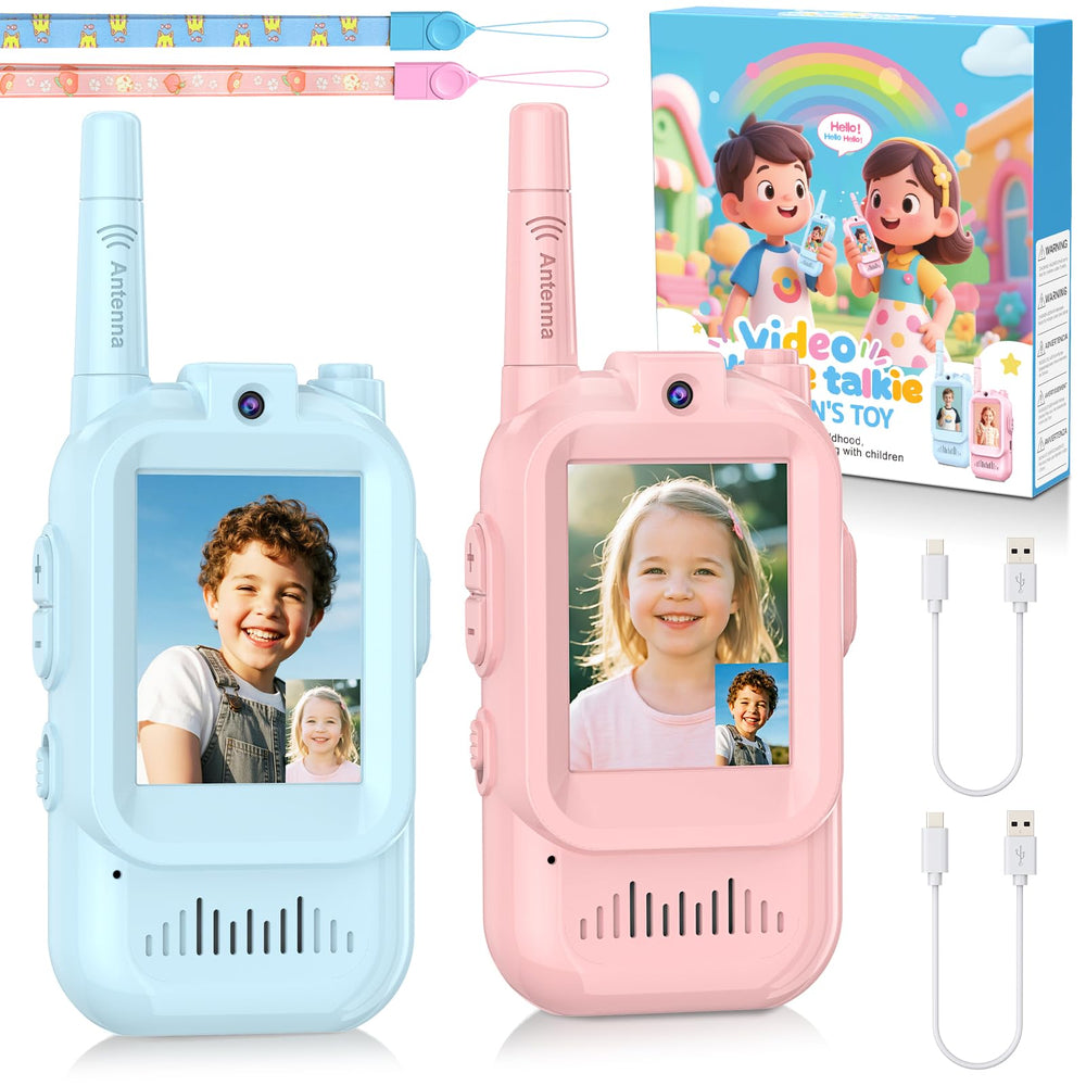 Alotwan video walkie talkie kids front view for real-time communication.