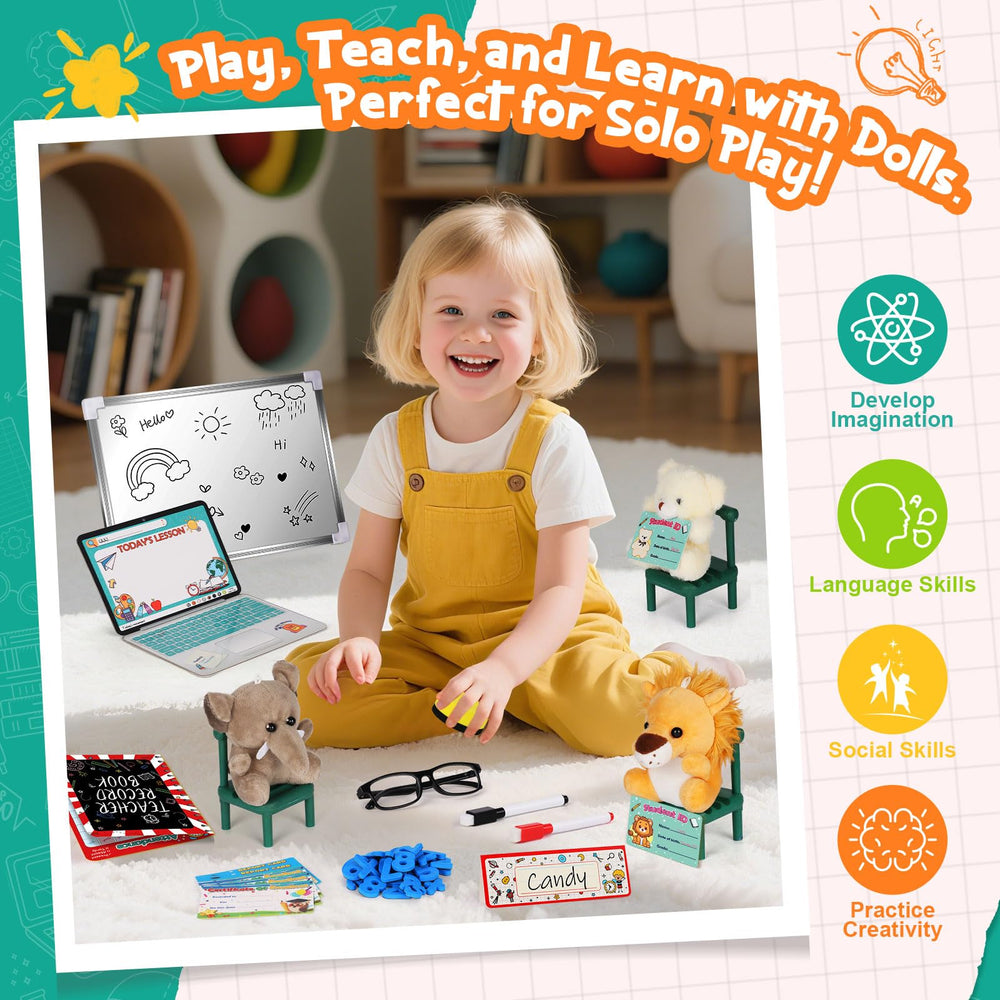 Alritz pretend play teacher set magnetic numbers - easy counting manipulatives