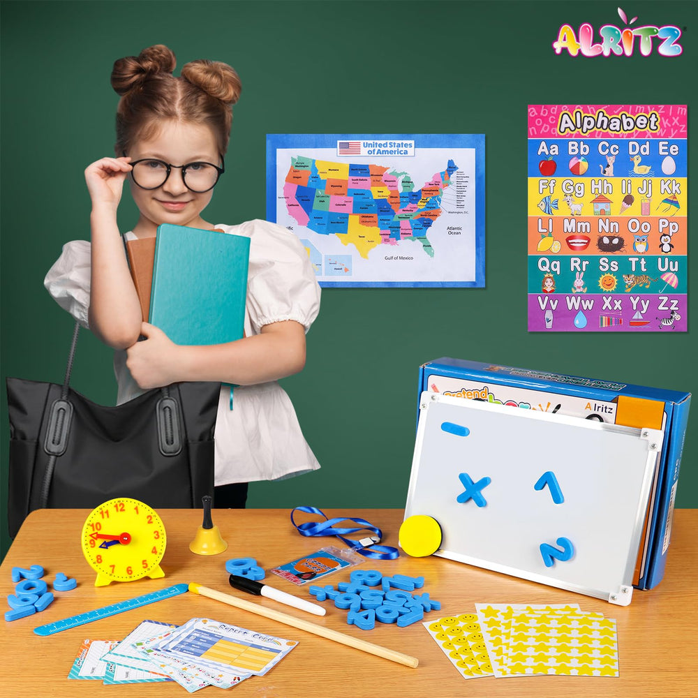 Alritz pretend play teacher set magnetic numbers for early math practice