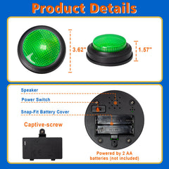 ALS AILISUO blue buzzer with light-on button for immediate feedback
