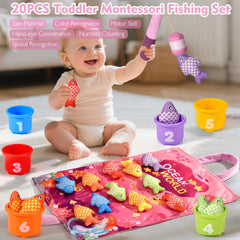 Alsatic colorful fish pieces promote early color recognition and sorting