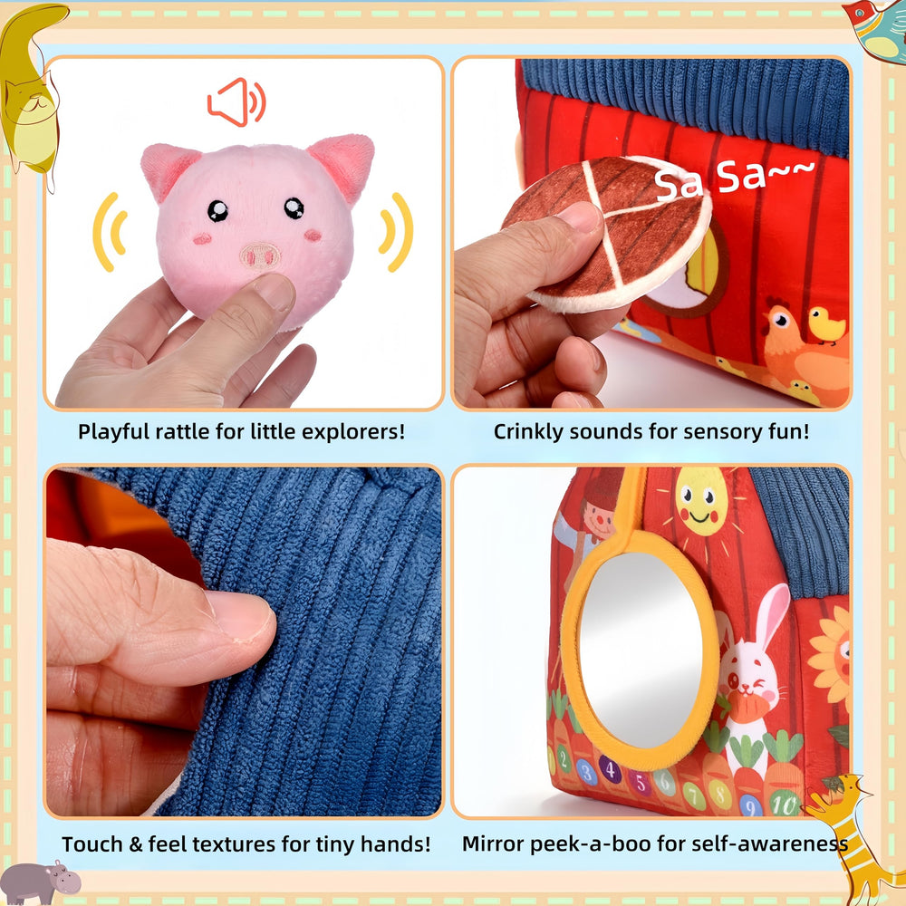 Alsatic soft animals with crinkle textures for rich tactile exploration