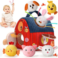 Alsatic Surprise Barn toy setup with carrying handle for easy on-the-go play