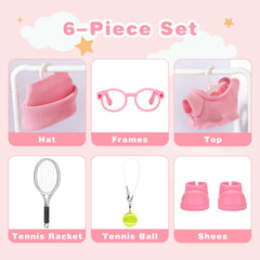 ALTRJO tennis top fits 17cm dolls for lively adventures