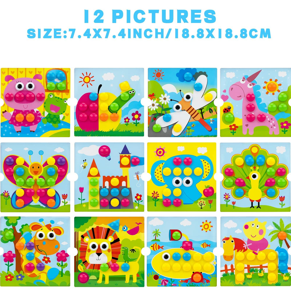 AluAbi Button Art Toys compact storage box keeps pieces neatly organized for travel.