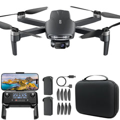ALWSCOME GPS drone with 4K camera captures sharp landscape footage.