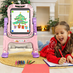 Amagoing purple pink easel design appeals to young artists and homes.