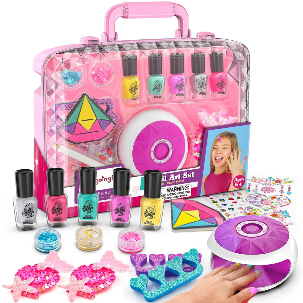 Amagoing kids nail polish set with storage box organized for easy play
