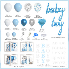 Amandir white and blue baby boxes add charming focal points for photos