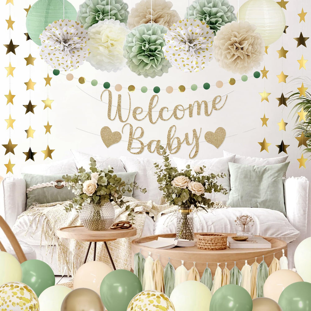 Amandir circle dots garland creates playful backdrop