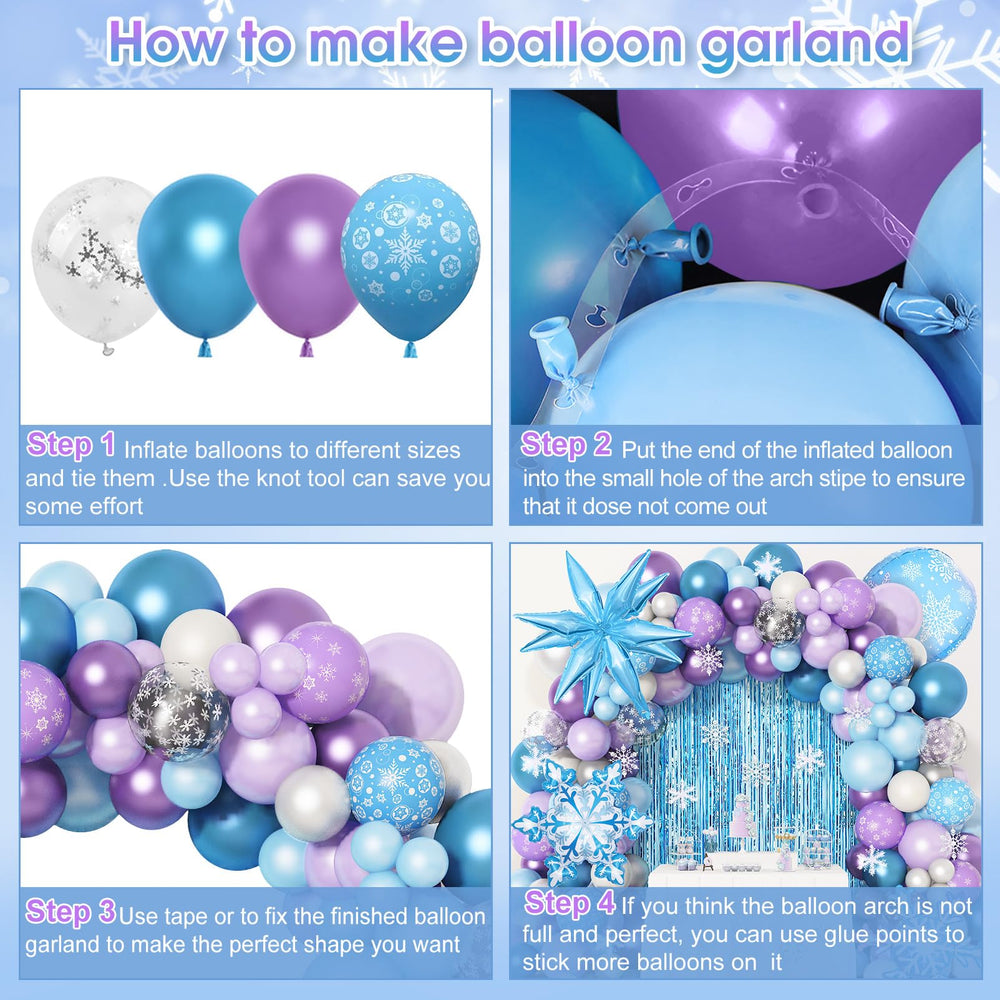Amandir snowflake balloons with confetti add sparkle to winter decor for photos