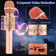Amazmic Kids Karaoke Microphone with echo effect for richer home performances