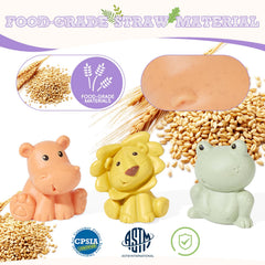 AMCHSURI hippo bath toy vivid colors aid visual play.