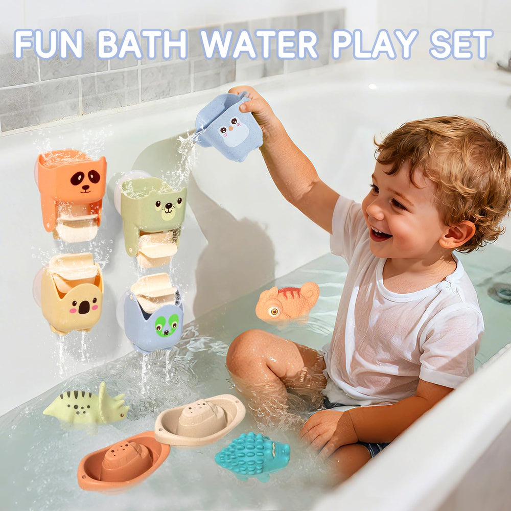 AMCHSURI sealed animal bath toys with no holes for mold-free fun.