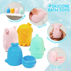 AMCHSURI stackable spoons with embossed numbers for early counting.