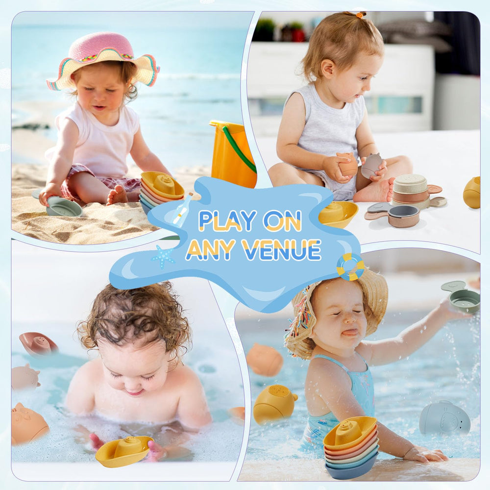 AMCHSURI bath toy with split design for thorough cleaning.
