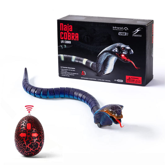 AMCHSURI blue cobra RC snake with remote controller for interactive play
