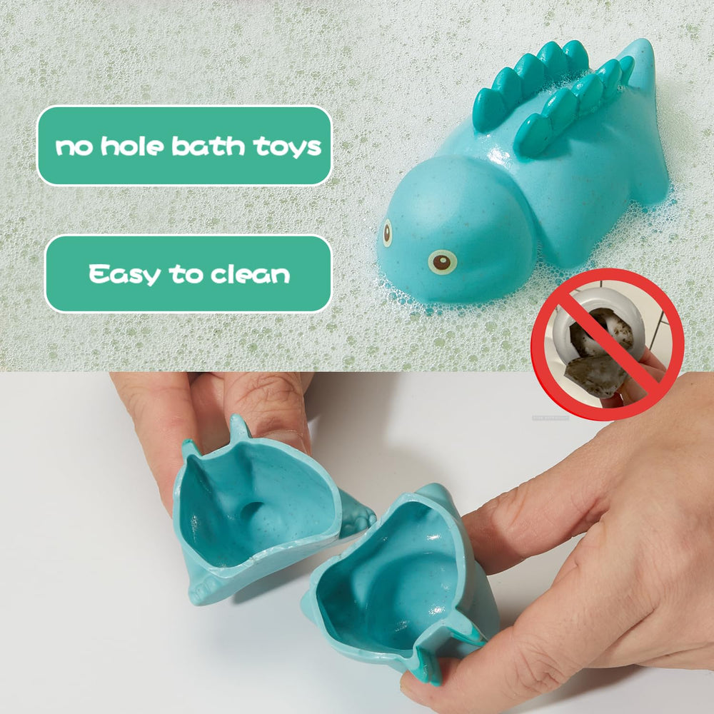 AMCHSURI ergonomic dino bath toys designed for easy grip