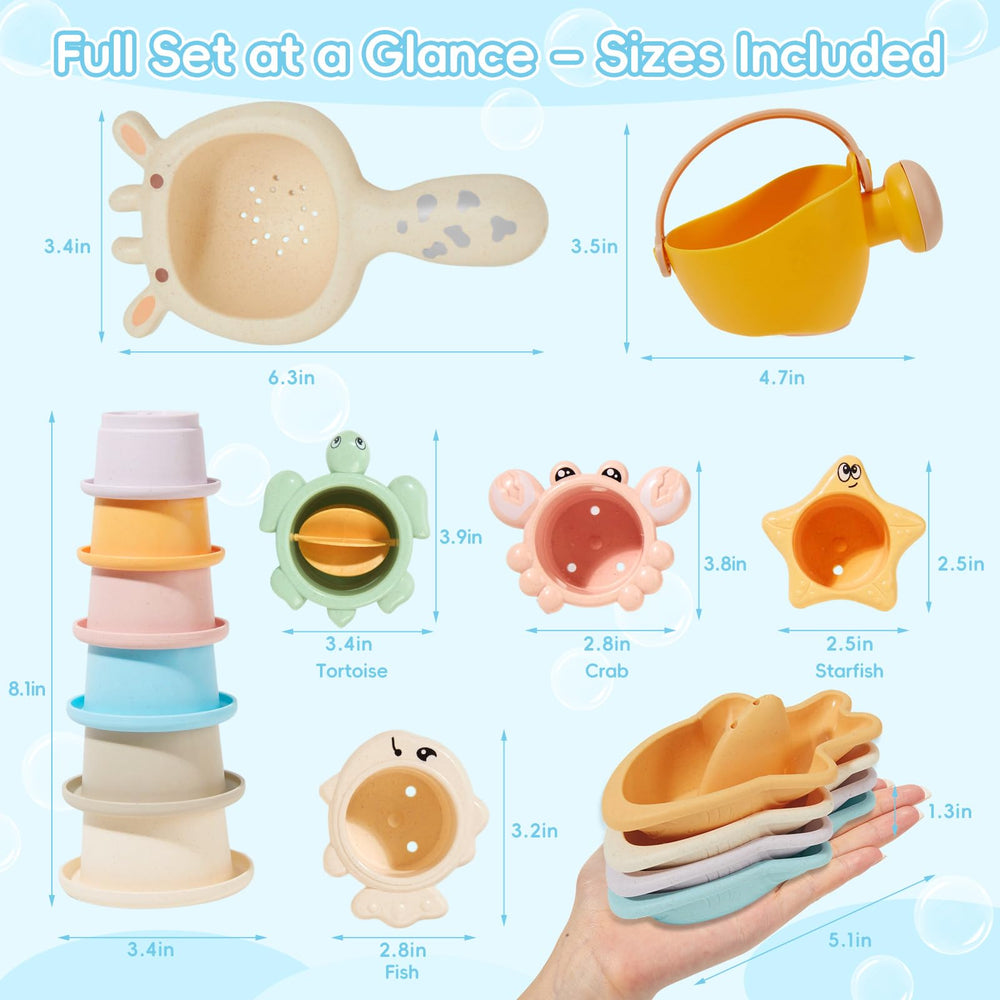 AMCHSURI giraffe spoon bath toy acts as a scoop