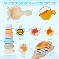 AMCHSURI giraffe spoon bath toy acts as a scoop