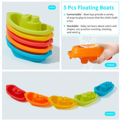 AMCHSURI split-design bath toys dry quickly for easy cleaning after use.