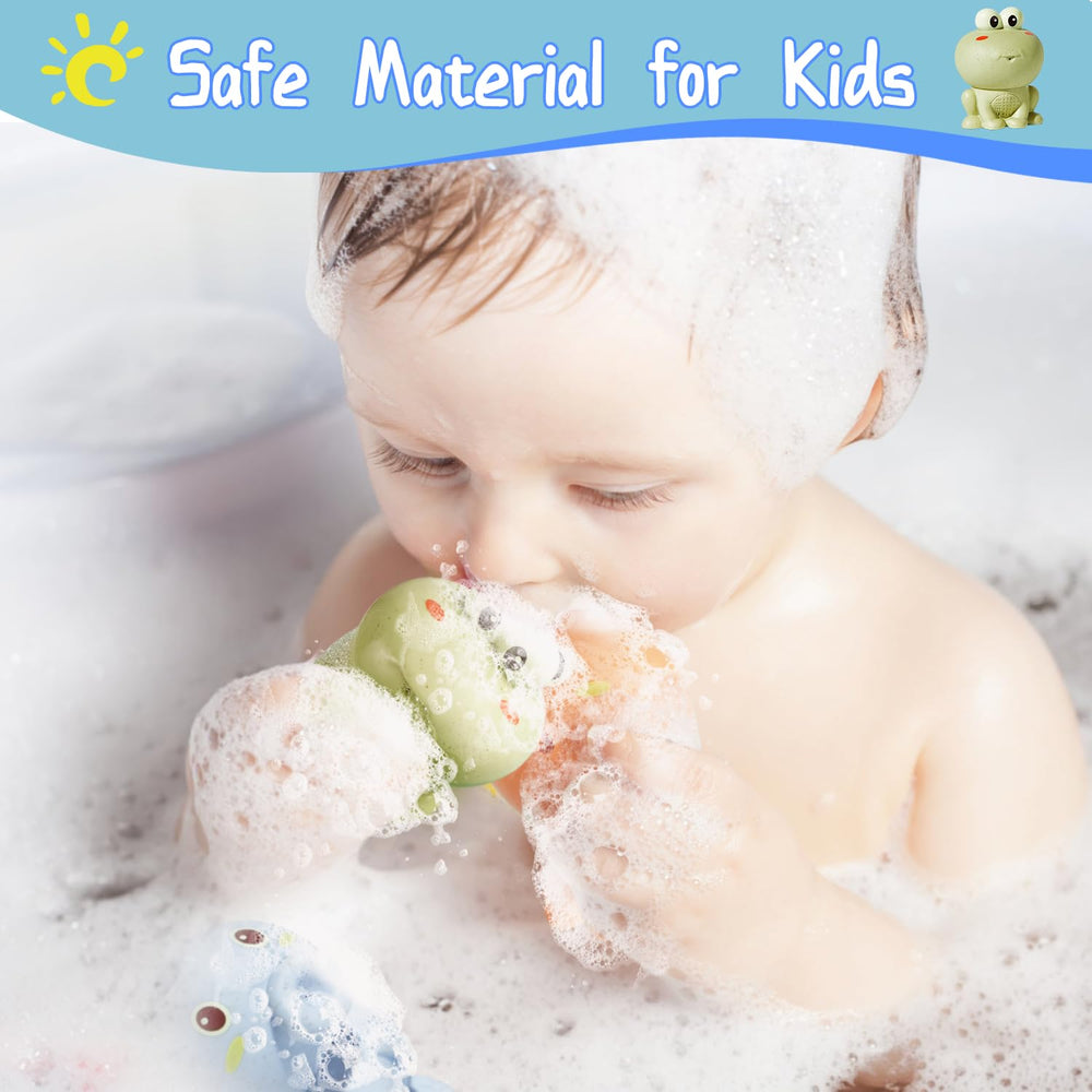 AMCHSURI color-recognition bath toy set for babies and toddlers.
