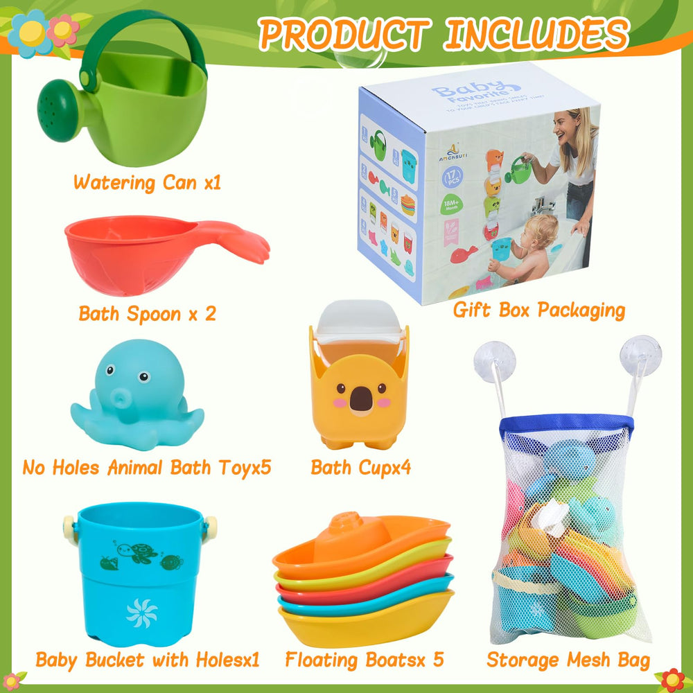 AMCHSURI suction-base cups attach securely to walls for versatile bath play