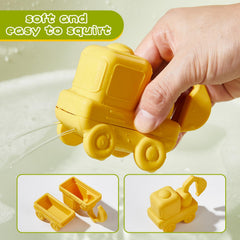 AMCHSURI bath toy bulldozer with water vents for squirting fun.