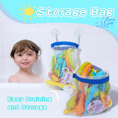 AMCHSURI bath toys shown for tub or water table play.