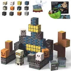 amdohai magnetic blocks ghosts in a spooky town for imaginative play
