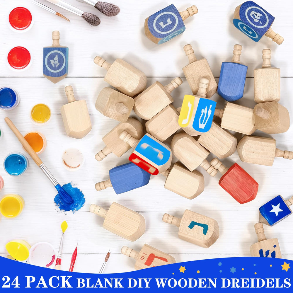 AMENON dreidel set as a Hanukkah party gift idea and craft centerpiece
