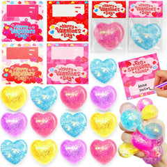 AMENON heart glitter stress ball pink for classroom fun and stress relief