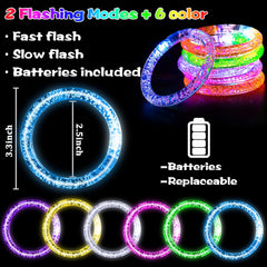 AMENON LED bracelet glows at night for easy event visibility.