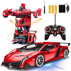 AMENON Transform Car front view showcases bold design for action-packed play.