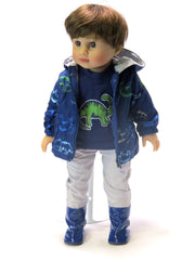 American Fashion World doll raincoat stitching detail adds realism and durability