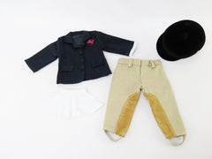 American Fashion World front view showcases complete riding ensemble on a life-like doll.