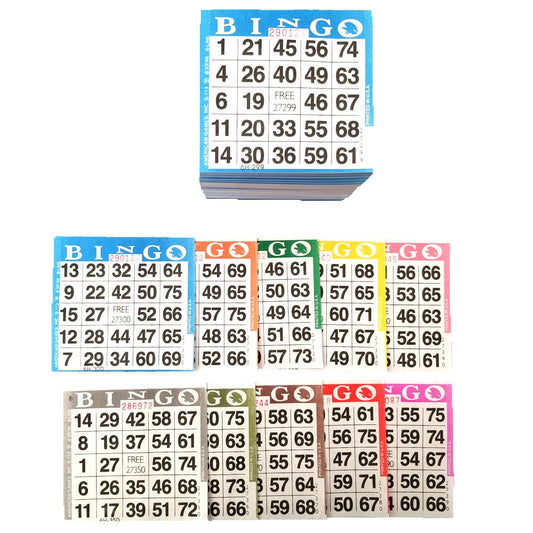 American Games bingo books with colorful sheets for lively family bingo nights.