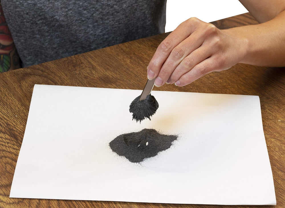 American Heritage Industries ferromagnetic filings for hands-on magnetism testing.