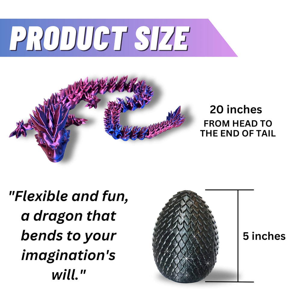 Amerimaker dragon with multi-angle articulation for storytelling and play.