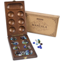 AMEROUS Mancala packaging presented as a gift-ready board game set.