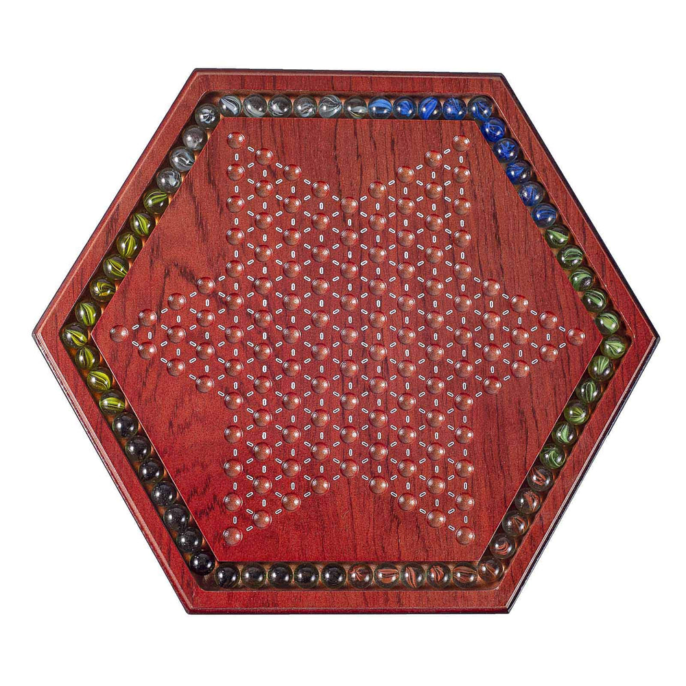 AMEROUS board edge design keeps marbles secure during movement.