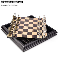 AMEROUS inlay wood chess board details enhance aesthetic appeal