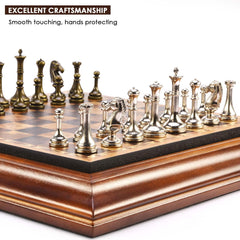 AMEROUS board with internal storage slots keeps pieces organized.