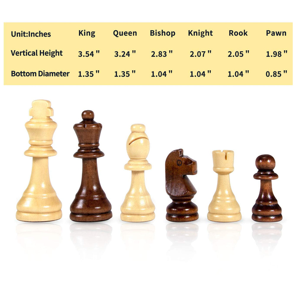 AMEROUS chess pieces comfortably held for smooth, precise moves.