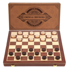 AMEROUS hand-carved magnetic chess pieces for stable play and elegant look.