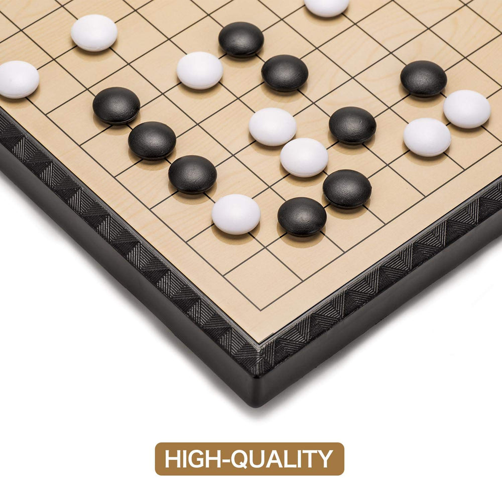 AMEROUS magnetic stones on board keep pieces secure during play.