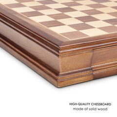 AMEROUS portable chess set fits in a backpack for travel.